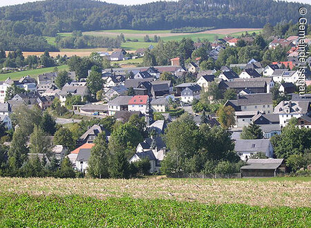 Blick auf die Gemeinde (Issigau, Frankenwald)